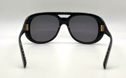 Cynthia Benjamin Jorgie Black Sunglasses Grey Lens Japan