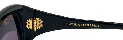 Cynthia Benjamin Jorgie Black Sunglasses Grey Lens Japan