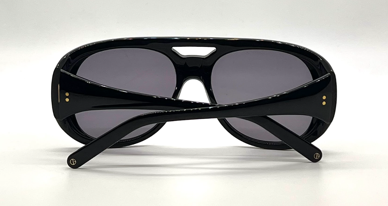 Cynthia Benjamin Jorgie Black Sunglasses Grey Lens Japan