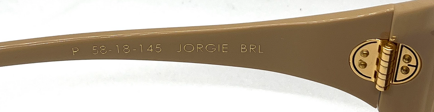 Cynthia Benjamin Jorgie BRL Brown Marble Round Sunglasses Tan Japan