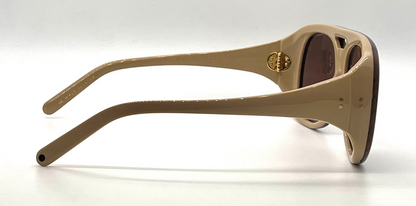 Cynthia Benjamin Jorgie BRL Brown Marble Round Sunglasses Tan Japan