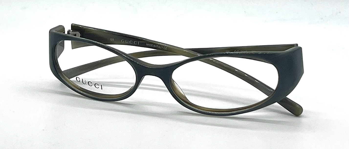 Gucci GG 2512 Onyx Blue Cat Eye Vintage Eyeglasses Made in Italy