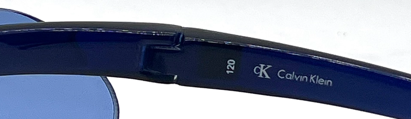 Calvin Klein 3023 Vintage Shield Sunglasses Navy Blue Lens Y2K-Unworn