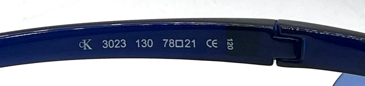 Calvin Klein 3023 Vintage Shield Sunglasses Navy Blue Lens Y2K-Unworn