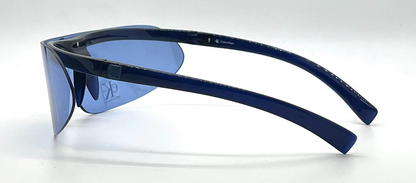 Calvin Klein 3023 Vintage Shield Sunglasses Navy Blue Lens Y2K-Unworn