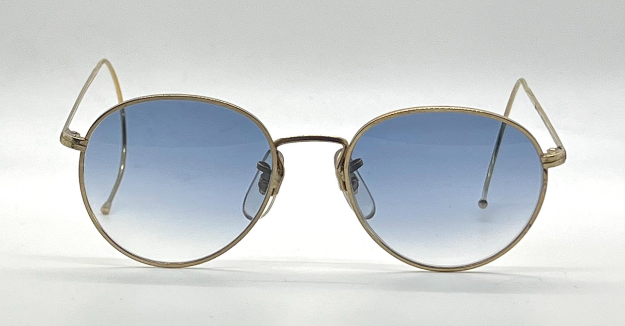 Looking Glass 7007 Round Vintage Sunglasses Custom Blue Gradient Lens -Unworn