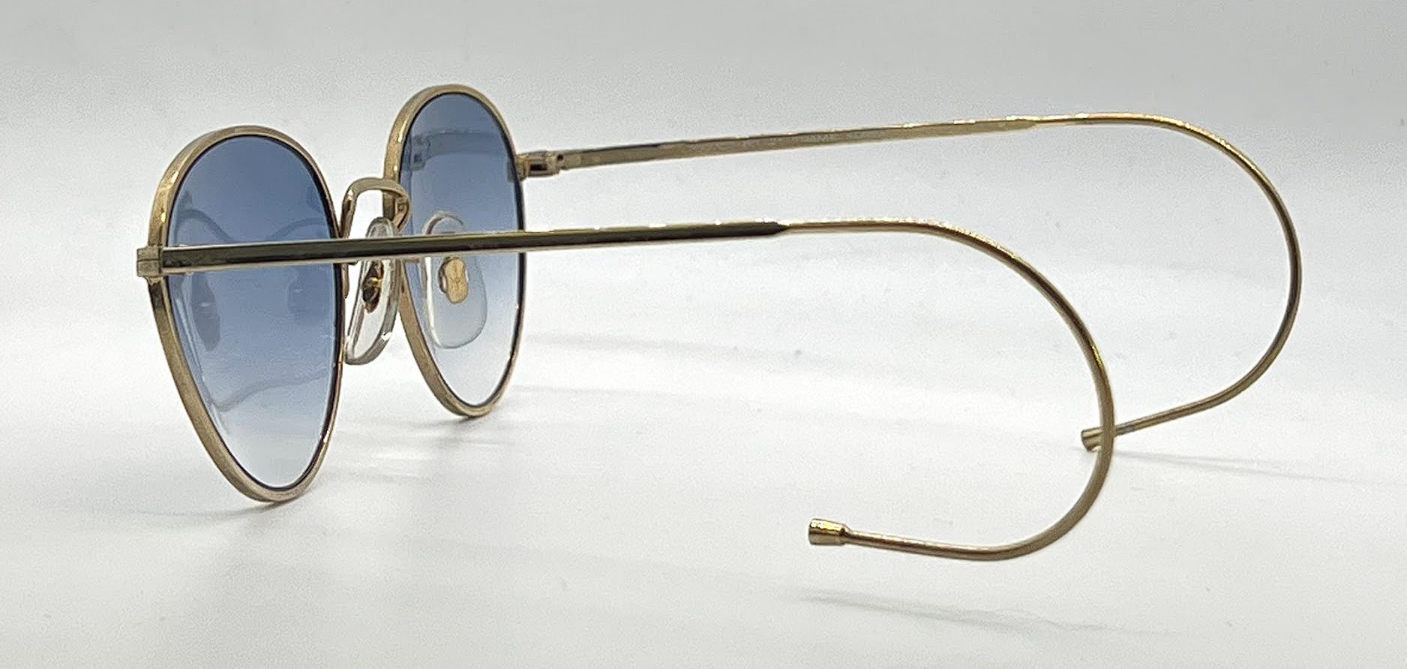 Looking Glass 7007 Round Vintage Sunglasses Custom Blue Gradient Lens -Unworn
