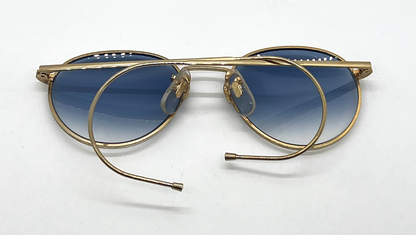 Looking Glass 7007 Round Vintage Sunglasses Custom Blue Gradient Lens -Unworn