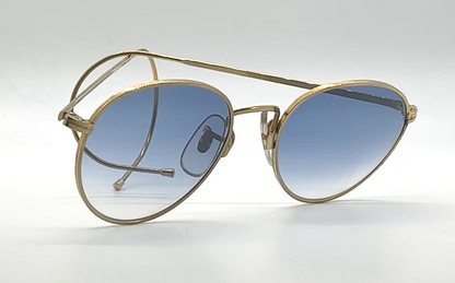 Looking Glass 7007 Round Vintage Sunglasses Custom Blue Gradient Lens -Unworn