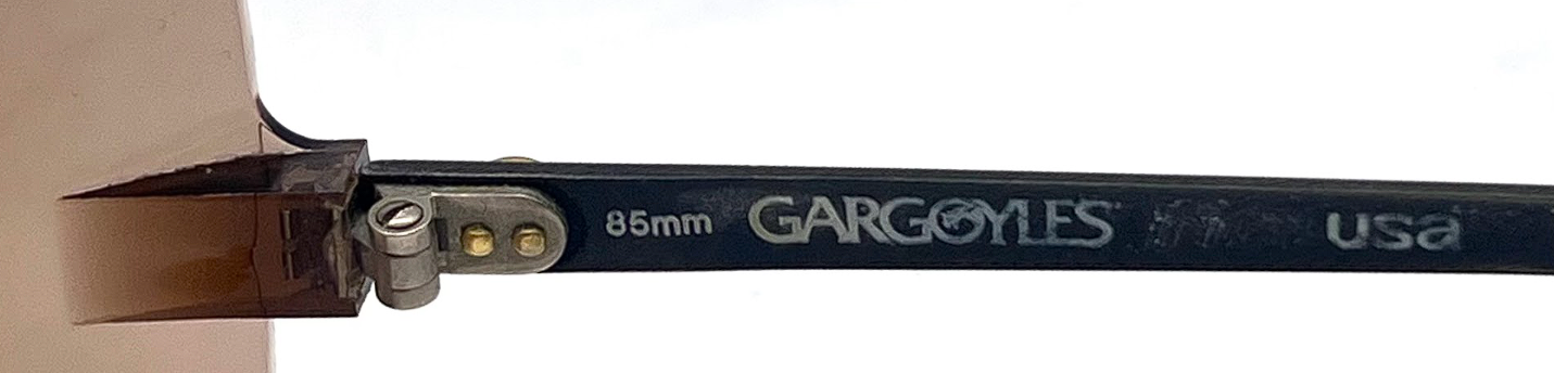 Gargoyles 85's Black/Gold Vintage Shield Sunglasses-Unworn-Made in USA