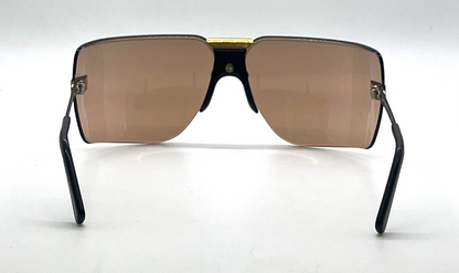 Gargoyles 85's Black/Gold Vintage Shield Sunglasses-Unworn-Made in USA