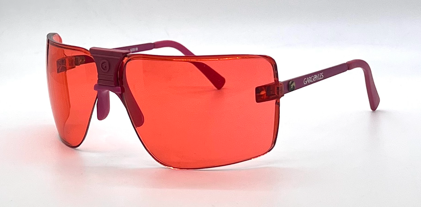 Gargoyles 1st Generation 85mm-Red Lenses-Vintage Shield Sunglasses-Unworn-USA