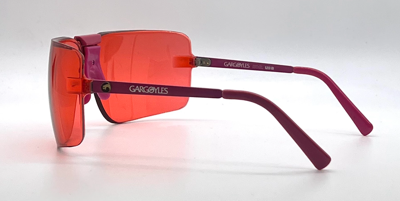 Gargoyles 1st Generation 85mm-Red Lenses-Vintage Shield Sunglasses-Unworn-USA