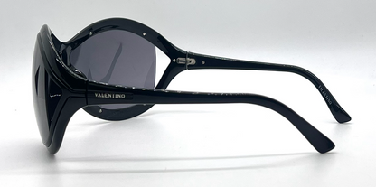 Valentino 5535/S Black Vintage Shield Sunglasses-Unworn-Made in Italy