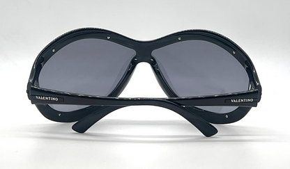 Valentino 5535/S Black Vintage Shield Sunglasses-Unworn-Made in Italy