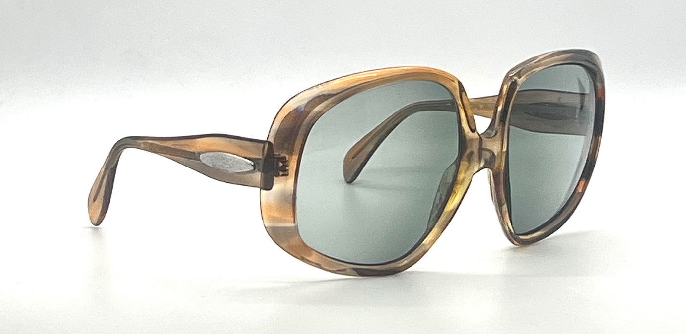 Safilo Andorra Oversized Vintage Sunglasses Amber Tortoise-Unworn Italy