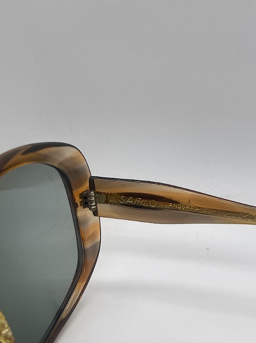 Safilo Andorra Oversized Vintage Sunglasses Amber Tortoise-Unworn Italy