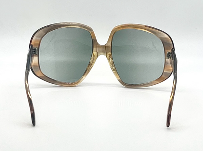 Safilo Andorra Oversized Vintage Sunglasses Amber Tortoise-Unworn Italy