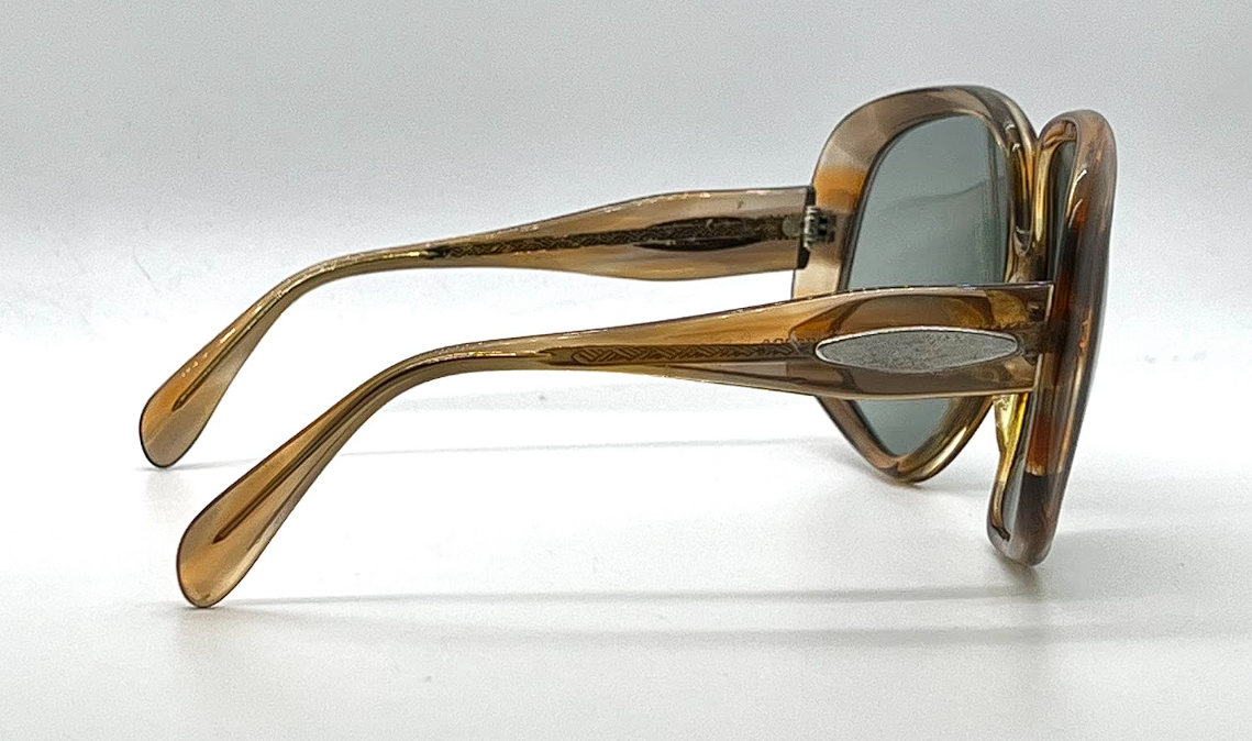 Safilo Andorra Oversized Vintage Sunglasses Amber Tortoise-Unworn Italy