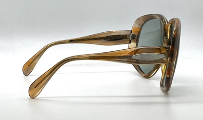 Safilo Andorra Oversized Vintage Sunglasses Amber Tortoise-Unworn Italy