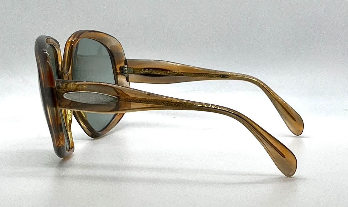 Safilo Andorra Oversized Vintage Sunglasses Amber Tortoise-Unworn Italy