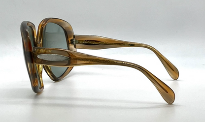 Safilo Andorra Oversized Vintage Sunglasses Amber Tortoise-Unworn Italy