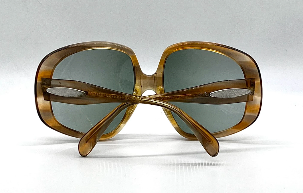 Safilo Andorra Oversized Vintage Sunglasses Amber Tortoise-Unworn Italy