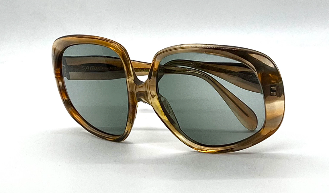 Safilo Andorra Oversized Vintage Sunglasses Amber Tortoise-Unworn Italy