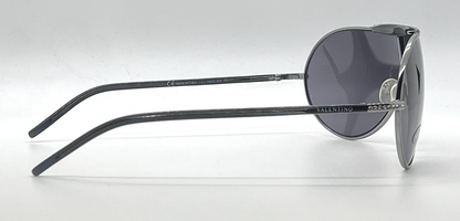 Valentino 5401/S Silver Shield Vintage Sunglasses Crystal Detail-UNWORN-Italy