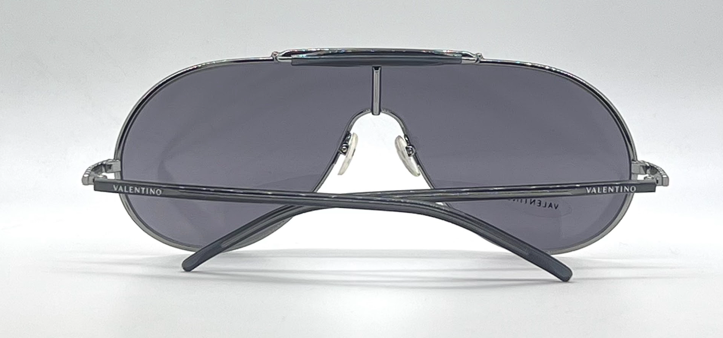 Valentino 5401/S Silver Shield Vintage Sunglasses Crystal Detail-UNWORN-Italy