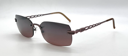 Basile BA2105 Rimless Rectangular Sunglasses Col. 40 Pink Gradient-UNWORN-Italy
