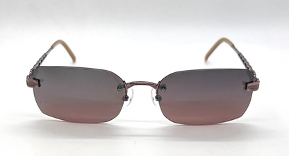 Basile BA2105 Rimless Rectangular Sunglasses Col. 40 Pink Gradient-UNWORN-Italy