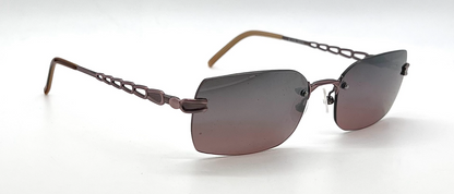 Basile BA2105 Rimless Rectangular Sunglasses Col. 40 Pink Gradient-UNWORN-Italy
