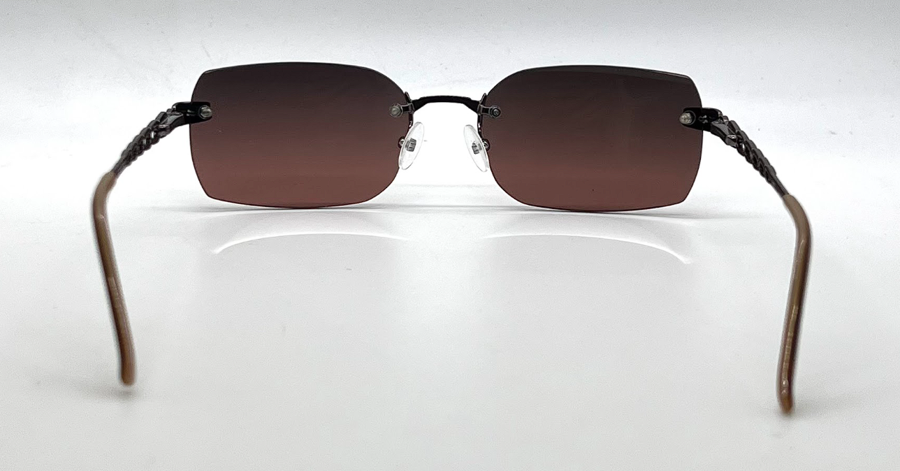 Basile BA2105 Rimless Rectangular Sunglasses Col. 40 Pink Gradient-UNWORN-Italy