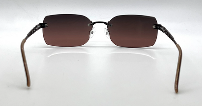 Basile BA2105 Rimless Rectangular Sunglasses Col. 40 Pink Gradient-UNWORN-Italy