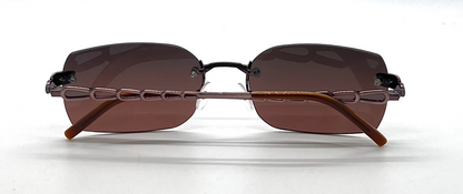 Basile BA2105 Rimless Rectangular Sunglasses Col. 40 Pink Gradient-UNWORN-Italy