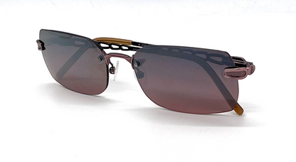 Basile BA2105 Rimless Rectangular Sunglasses Col. 40 Pink Gradient-UNWORN-Italy