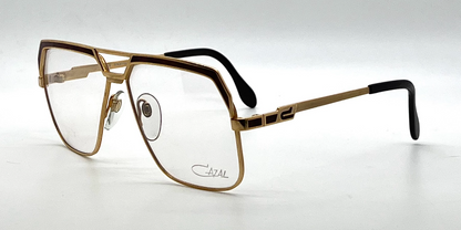 Cazal Mod 719 Col. 97/02 Gold Brown Aviator Vintage Eyeglasses-Unworn-Germany