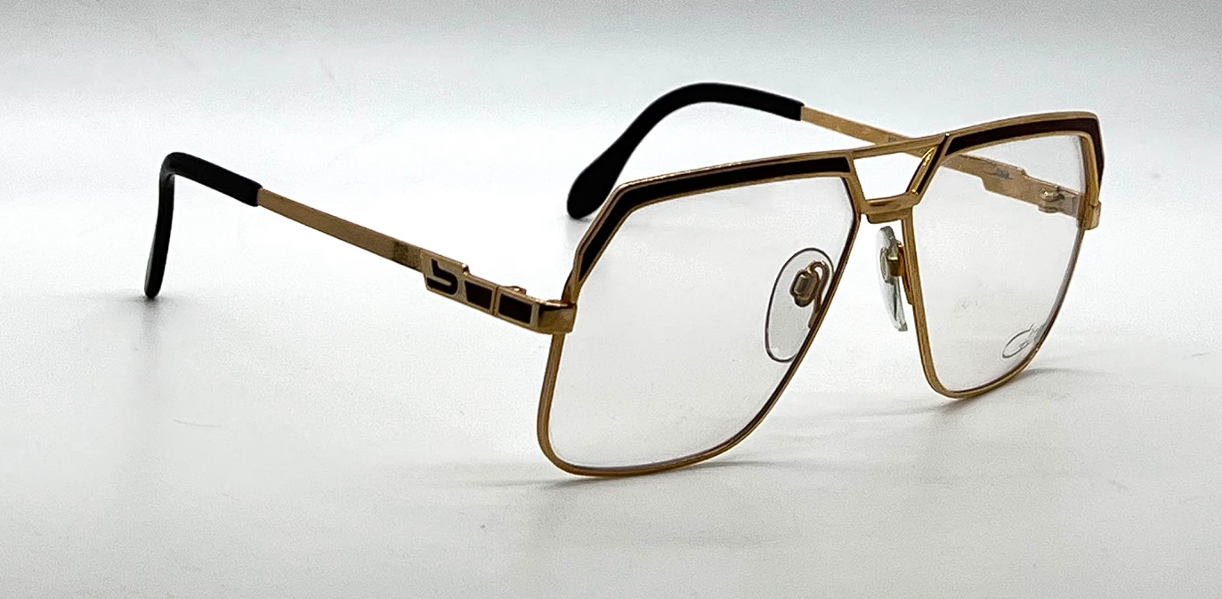 Cazal Mod 719 Col. 97/02 Gold Brown Aviator Vintage Eyeglasses-Unworn-Germany