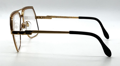 Cazal Mod 719 Col. 97/02 Gold Brown Aviator Vintage Eyeglasses-Unworn-Germany