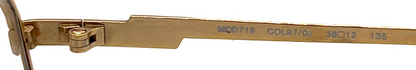 Cazal Mod 719 Col. 97/02 Gold Brown Aviator Vintage Eyeglasses-Unworn-Germany