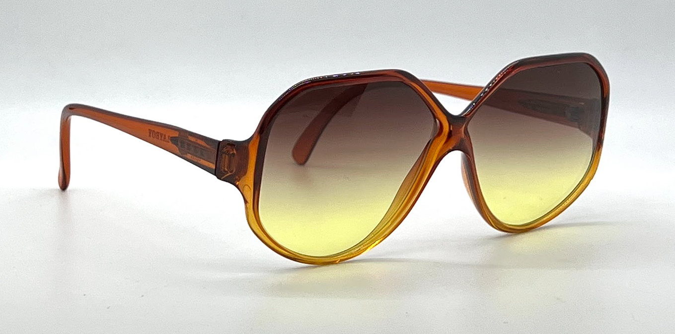 Playboy 4037-30 Vintage Sunglasses-New Custom Amber Gradient Lenses Unworn-Germany