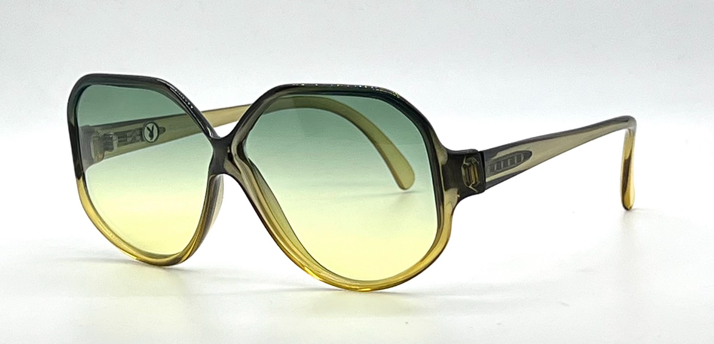 Playboy 4037-50 Vintage Sunglasses-New Green Gradient Custom Lenses-Unworn-Germany