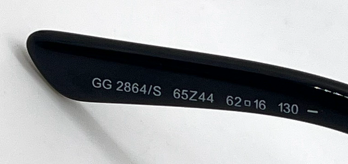 Gucci GG 2864/S 65Z44 Black Oversized Rimless Grey Gradient Sunglasses