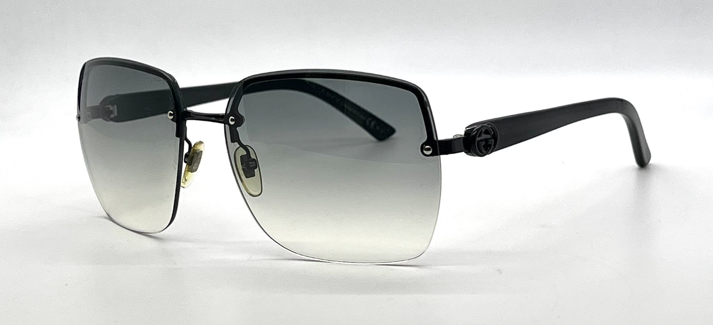 Gucci GG 2864/S 65Z44 Black Oversized Rimless Grey Gradient Sunglasses