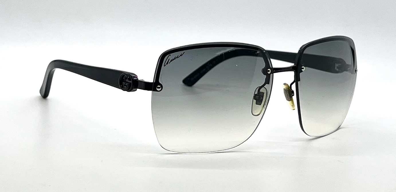 Gucci GG 2864/S 65Z44 Black Oversized Rimless Grey Gradient Sunglasses