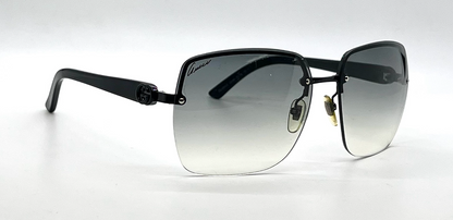 Gucci GG 2864/S 65Z44 Black Oversized Rimless Grey Gradient Sunglasses