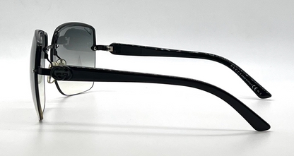 Gucci GG 2864/S 65Z44 Black Oversized Rimless Grey Gradient Sunglasses