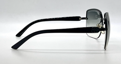 Gucci GG 2864/S 65Z44 Black Oversized Rimless Grey Gradient Sunglasses