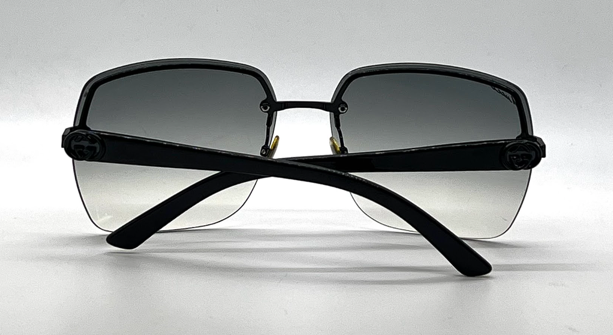 Gucci GG 2864/S 65Z44 Black Oversized Rimless Grey Gradient Sunglasses